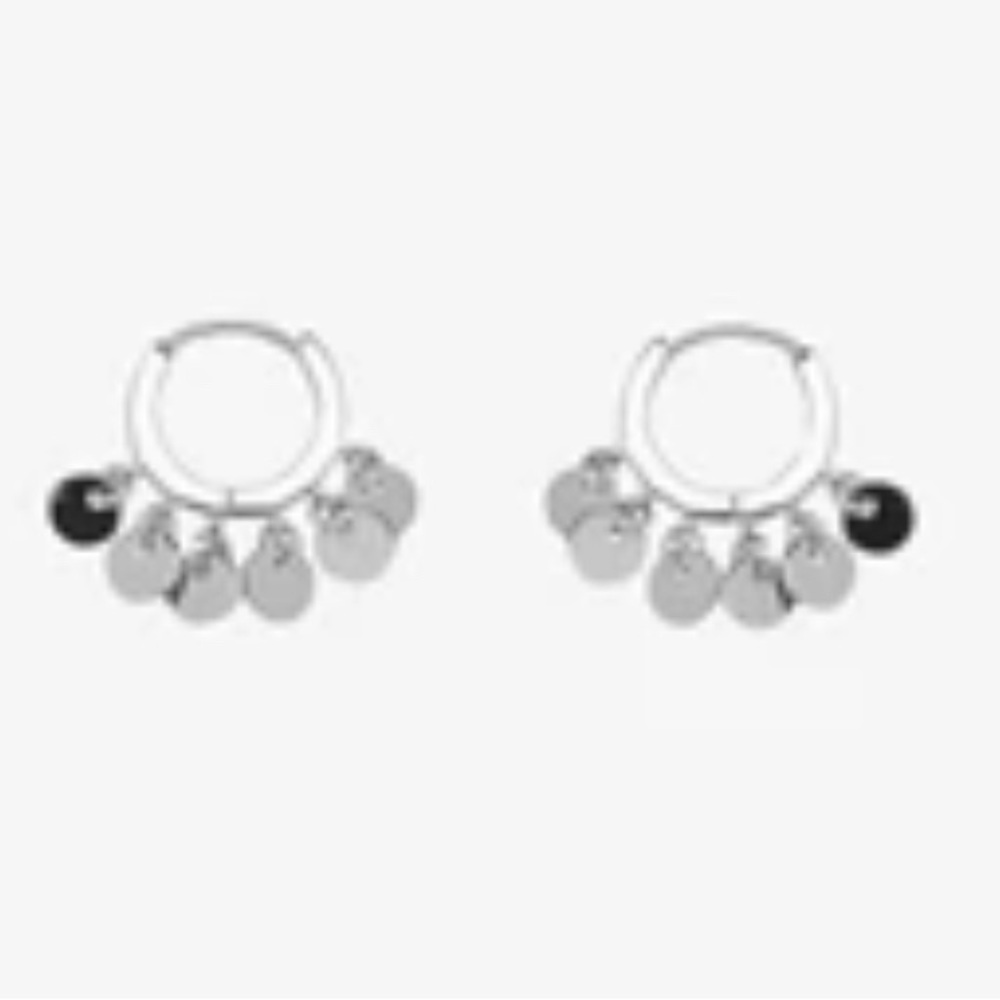 Puravida silver huggie earrings